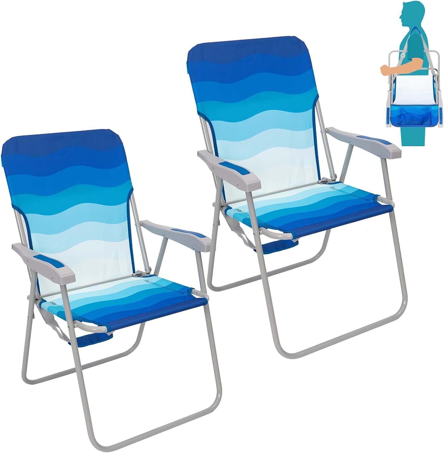 WEJOY Folding Beach Chair for Adults - Lightweight & Portable