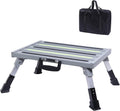 Safety RV Steps Large RV Step Stool Adjustable Aluminum Platform