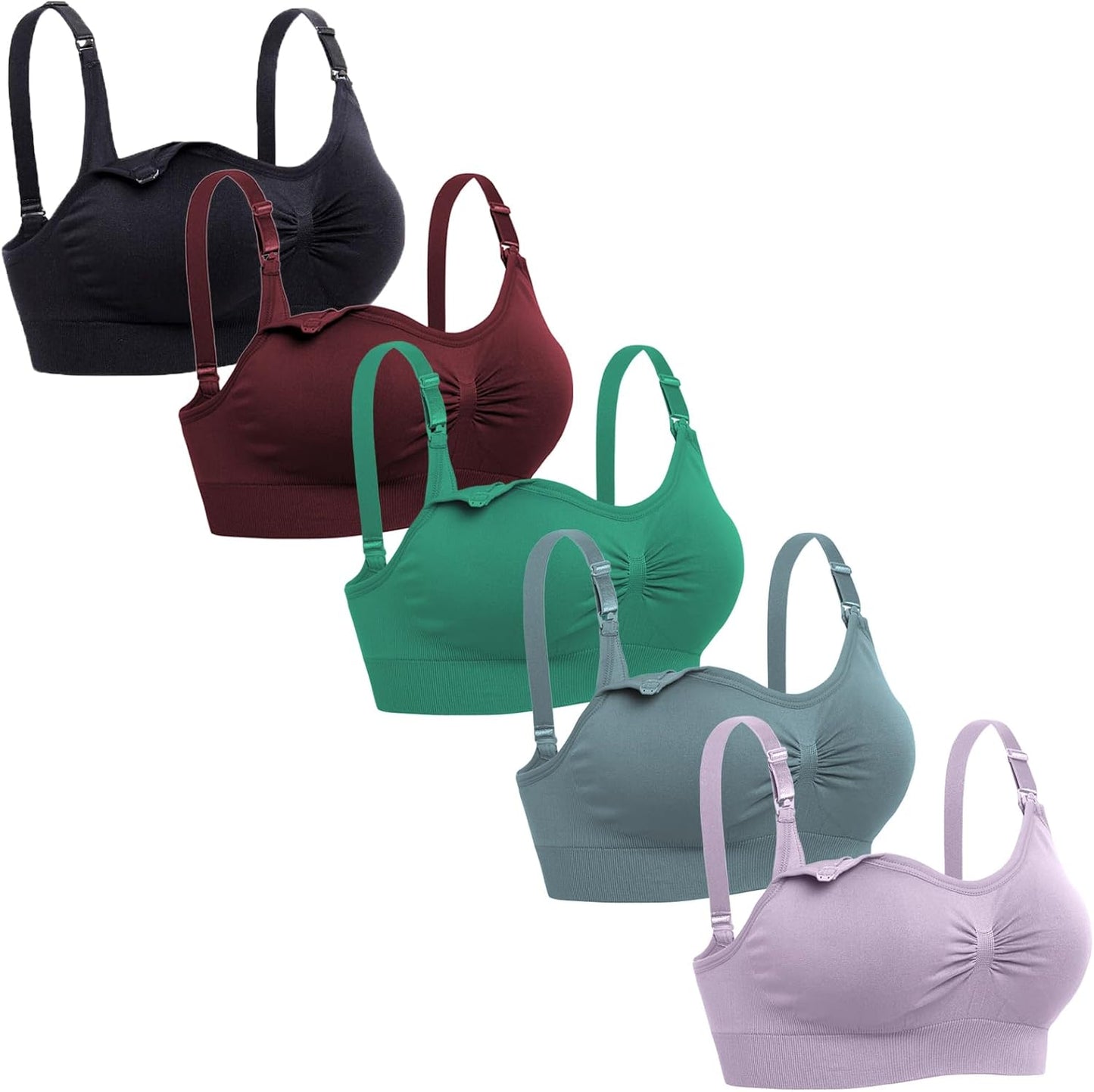 Lataly Womens Seamless Nursing Bra for Comfortable Breastfeeding