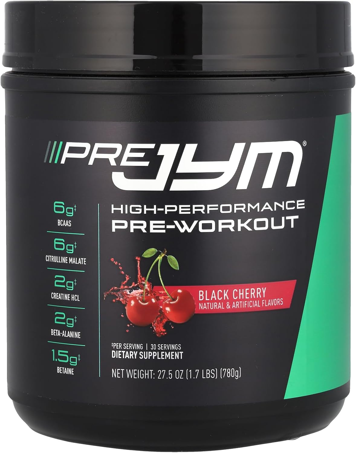 Pre JYM Black Cherry Pre Workout Powder for Enhanced Performance