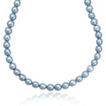 Fresh Water Round Blue Pearls Necklace for Valentines Day - Timeless