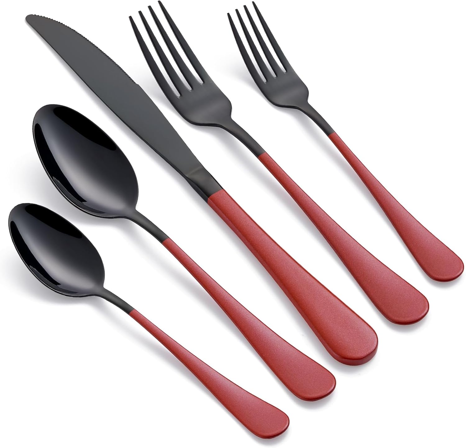 20-Piece Black and Purple Stainless Steel Flatware Set Review