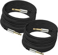 Premium Sound Duo: 2-Pack 16ft Guitar Cables by Yueyinpu