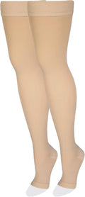 NuVein Medical Compression Stockings 15-20 mmHg Thigh - Open Toe