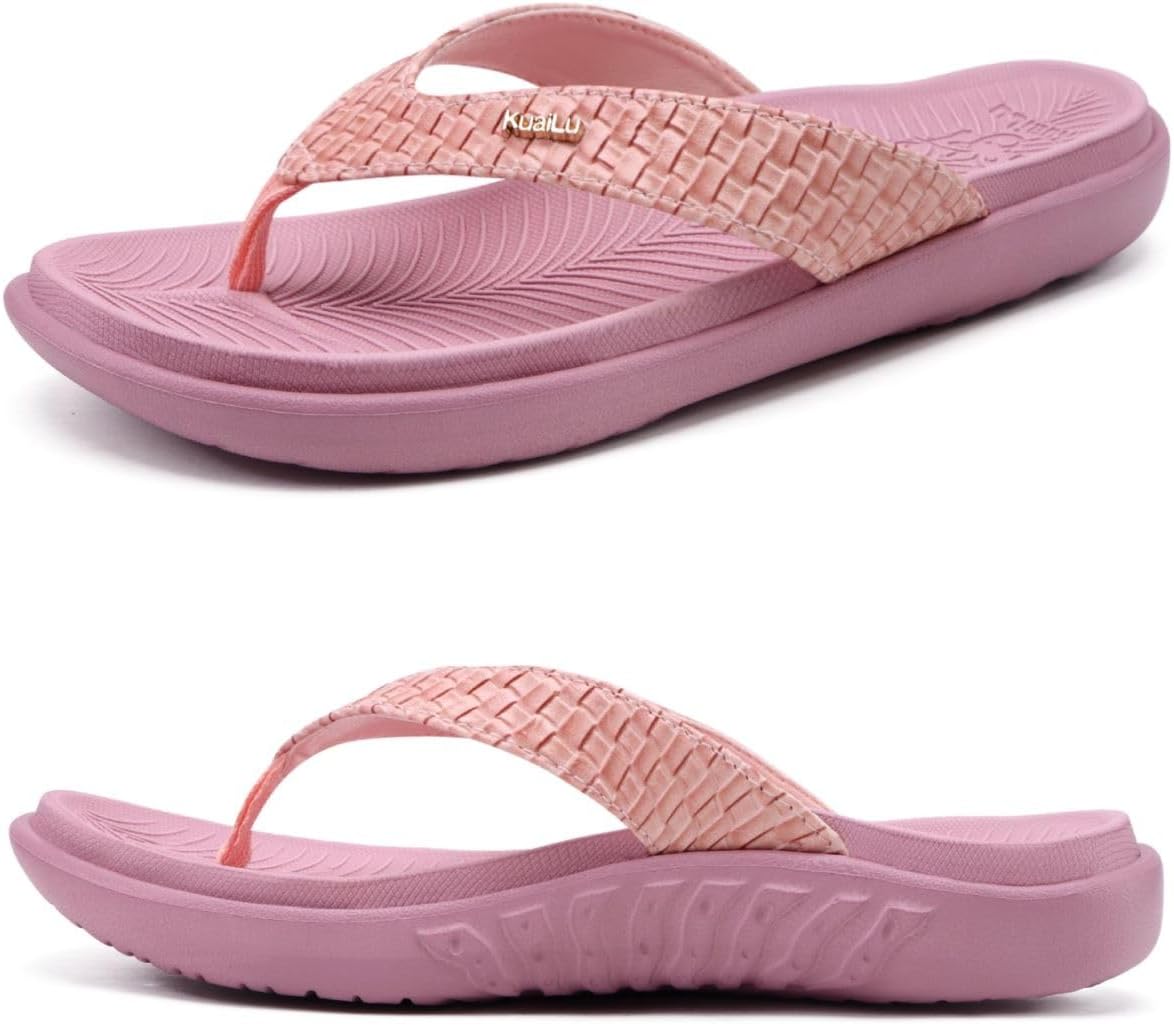 Comfortable Walking Thong Sandals with Arch Support for Women