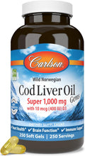 Cod Liver Oil Gems Super 1000 mg - Daily Omega-3 and Vitamin D