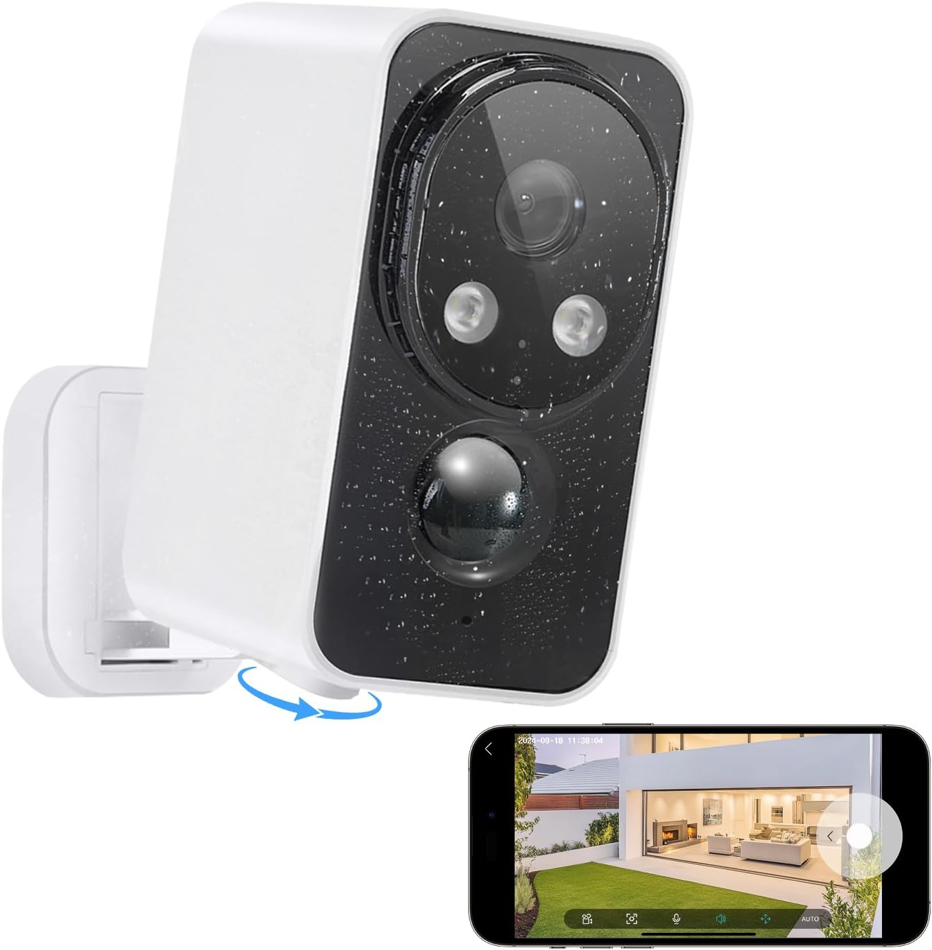 Obbmox Wireless 2K Security Cam: Color Night Vision, Motion Detection