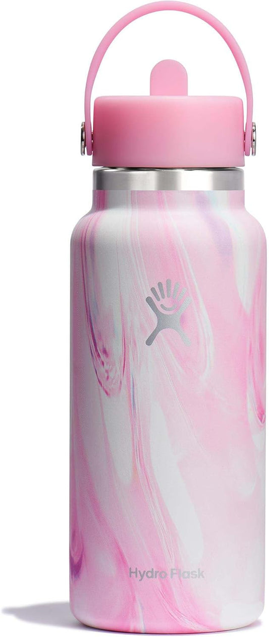 Hydro Flask Water Bottle 32 Oz Jelly Pink with Flex Straw Lid