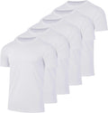 Real Essentials 5 Pack Mens Short Sleeve Dry Fit T-Shirts (Style HVKF)