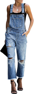 Women's Casual Stretch Denim Bib Overalls Jeans Pants Jumpsuits