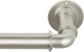 Industrial Room Darkening 1 1/8 in Curtain Rod Set - Brushed Nickel