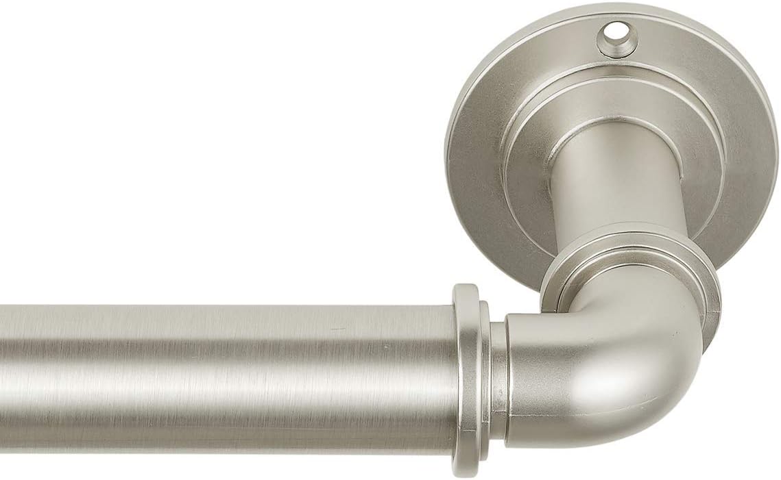 Industrial Curtain Rod Set for Room Darkening with Steel Brackets