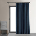 Velvet Thermal Blackout Curtain Panel 100W x 96L - Midnight Blue