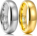 Tungsten Carbide Wedding Band for Men Women - Domed High Polish