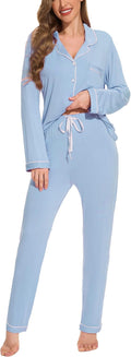 Button Up Pajamas for Women Long Sleeve Sleepwear - Soft (Style 8SZQ)