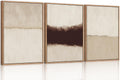Abstract Canvas Wall Art Set - Large Neutral Framed Prints