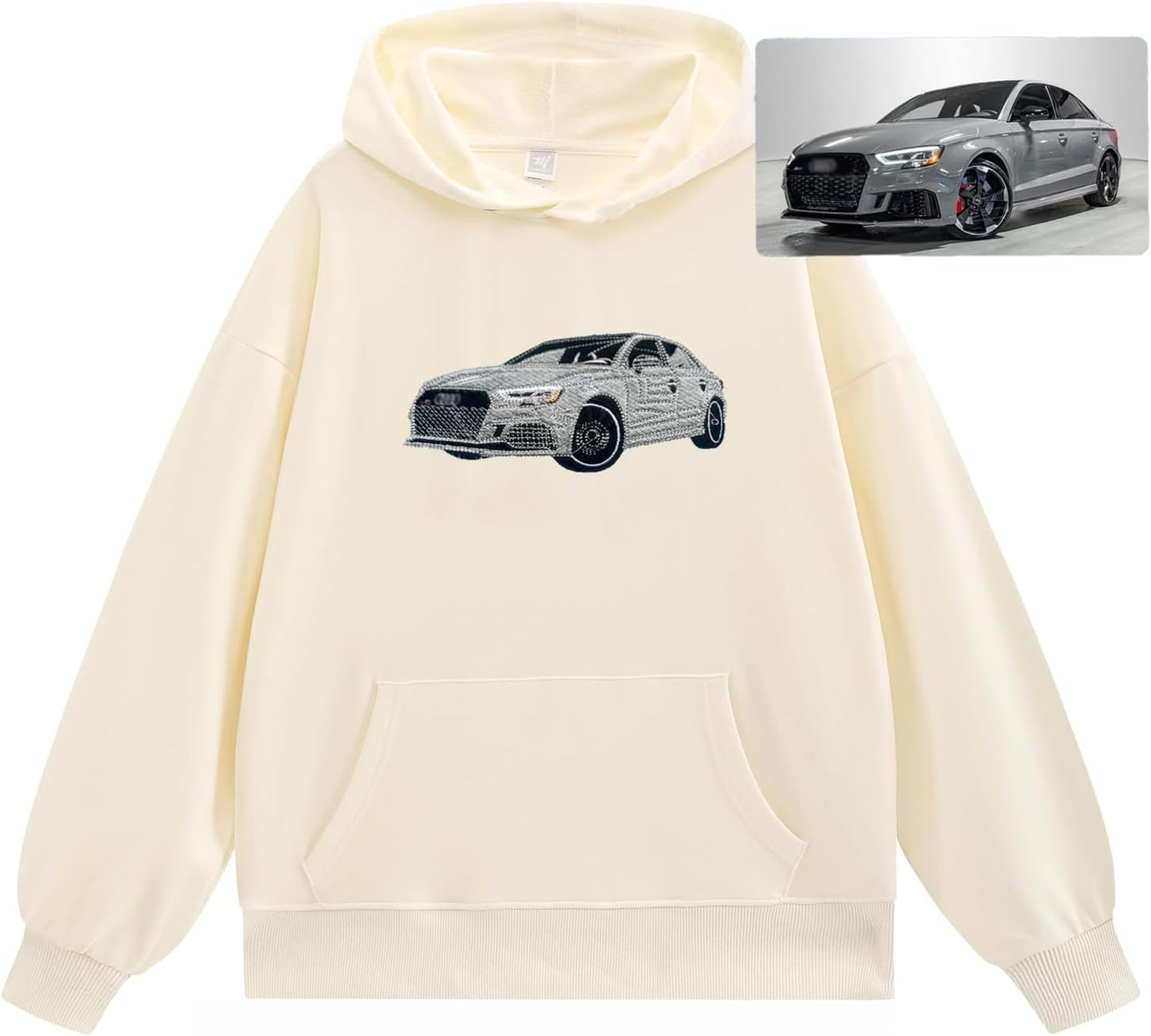 Personalized Embroidered Car Hoodie - Design Your Own!