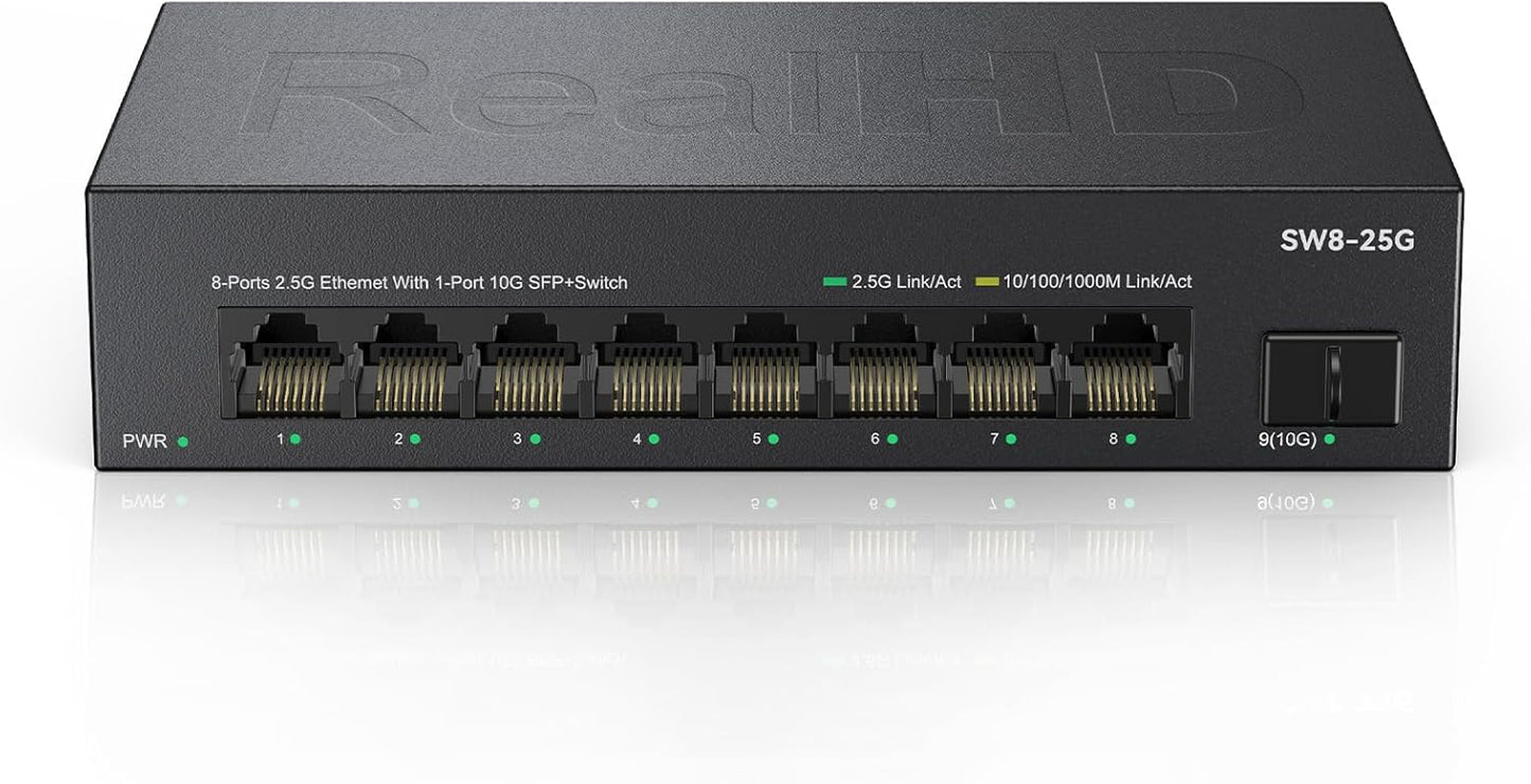 2.5G Ethernet Switch Unmanaged Network Switch for Fast Connectivity