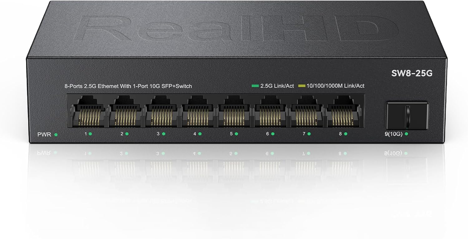 2.5G Ethernet Switch Unmanaged Network Switch for Fast Connectivity