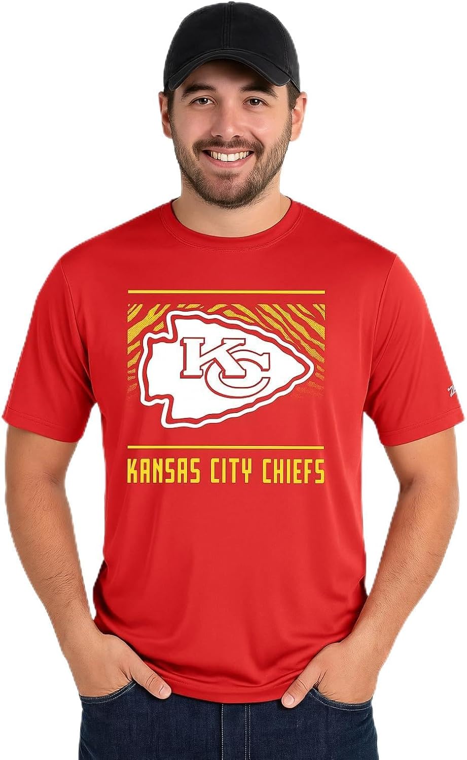 Zubaz NFL Men's Short Sleeve Team Graphic T-Shirt for Fans