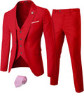 YND Men's Slim Fit 3 Piece Suit Set for Stylish Occasions