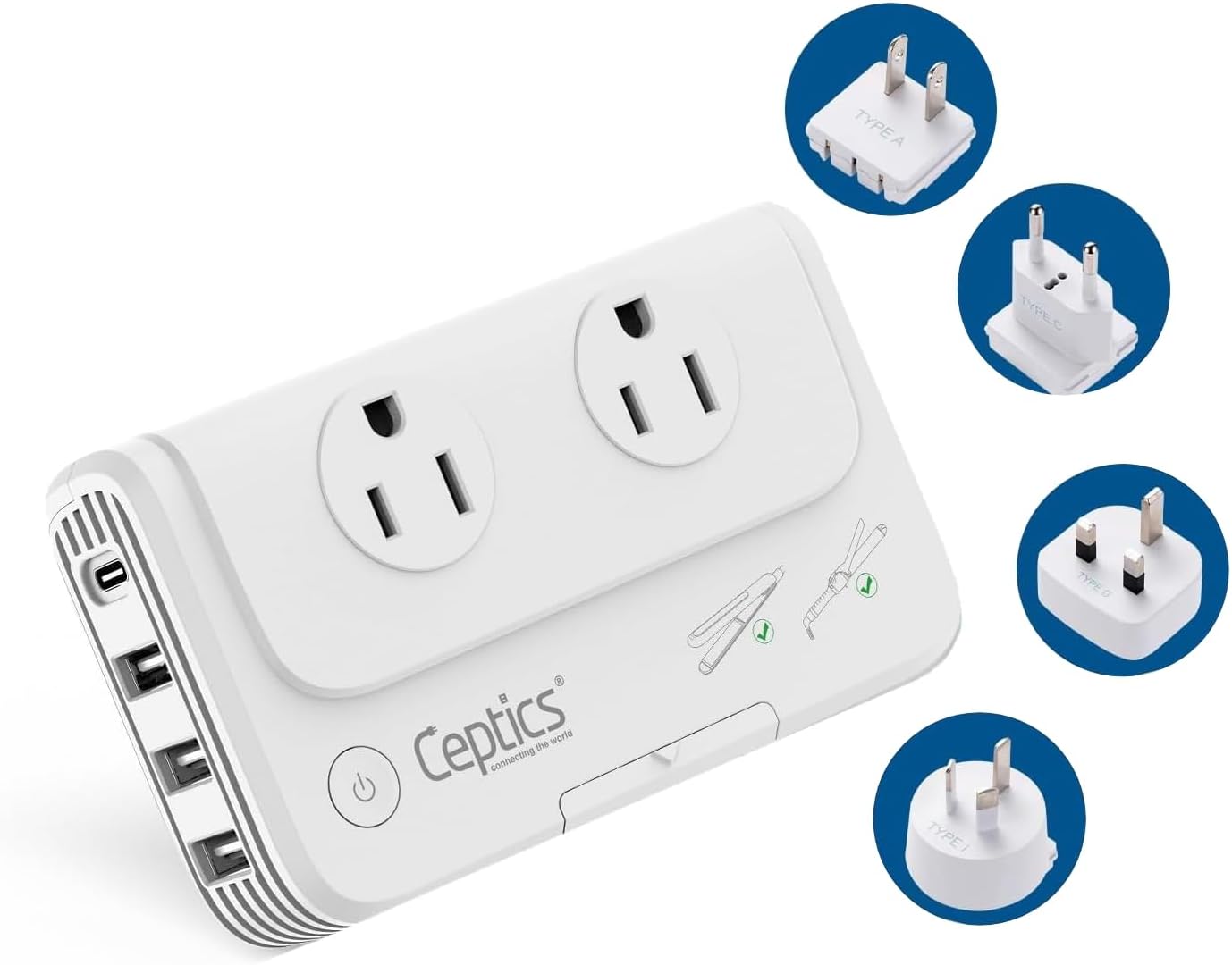 Ceptics 200 W Voltage Converter for Safe Worldwide Charging