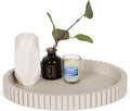 Oval Tray for Coffee Table Decor 13in Concrete Tray - Modern