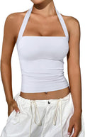 Womens Halter Crop Tank Top Y2K 2025 - Sexy Sleeveless Summer