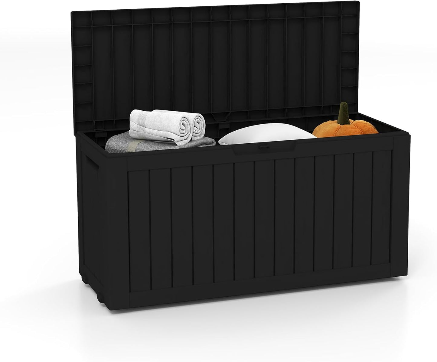 75 Gallon Waterproof Large Resin Deck Box for Outdoor Storage