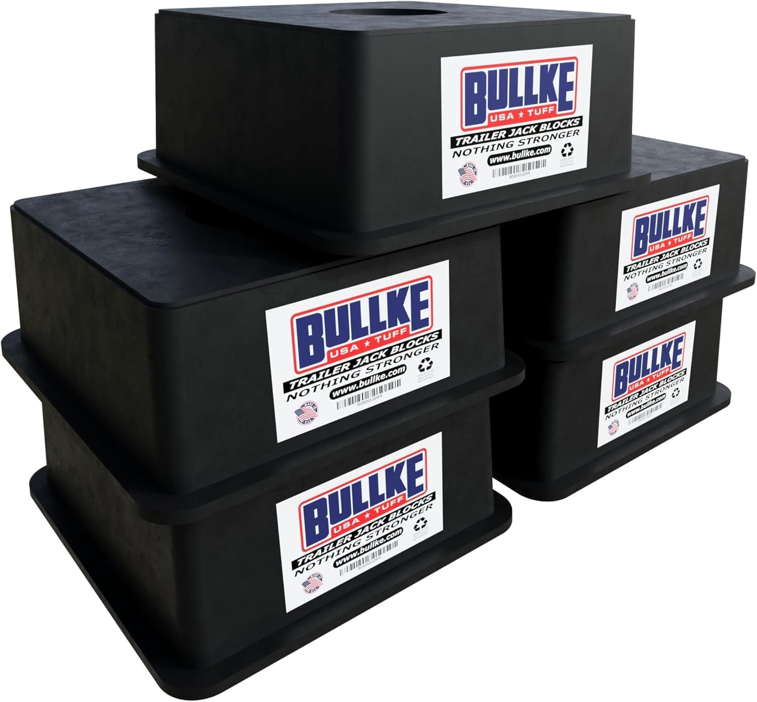 USA-Made Heavy Duty RV Jack Blocks for Trailer Stabilization
