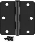 30 Pack 3.5 in x 3.5 in Matte Black Door Hinges - Quiet, Sturdy Fit