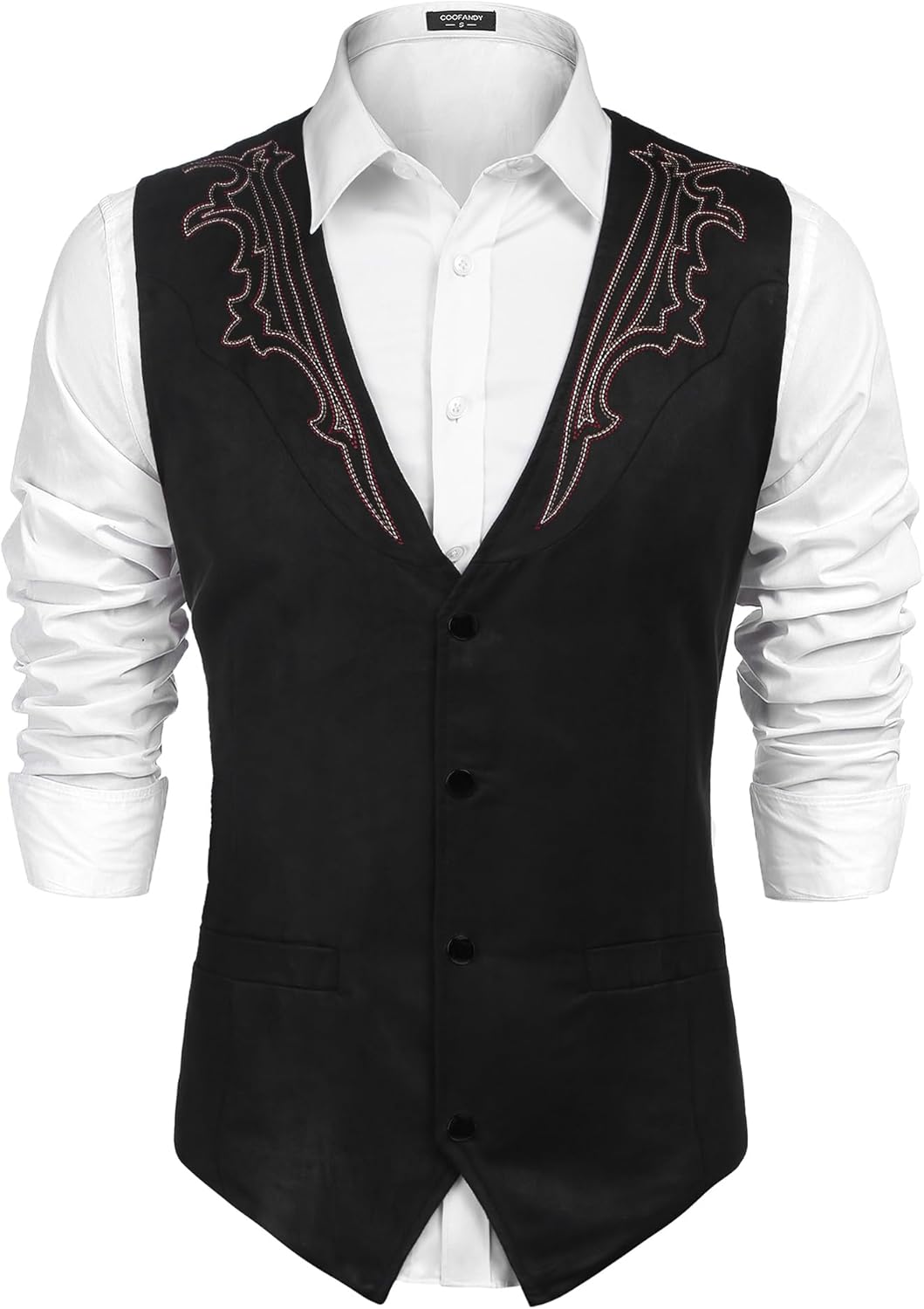 COOFANDY Men's Suede Leather Vest for Stylish Western Look
