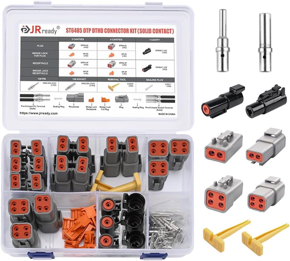 JRready DTP DTHD Connector Kit with Removal Tools for 12-16AWG