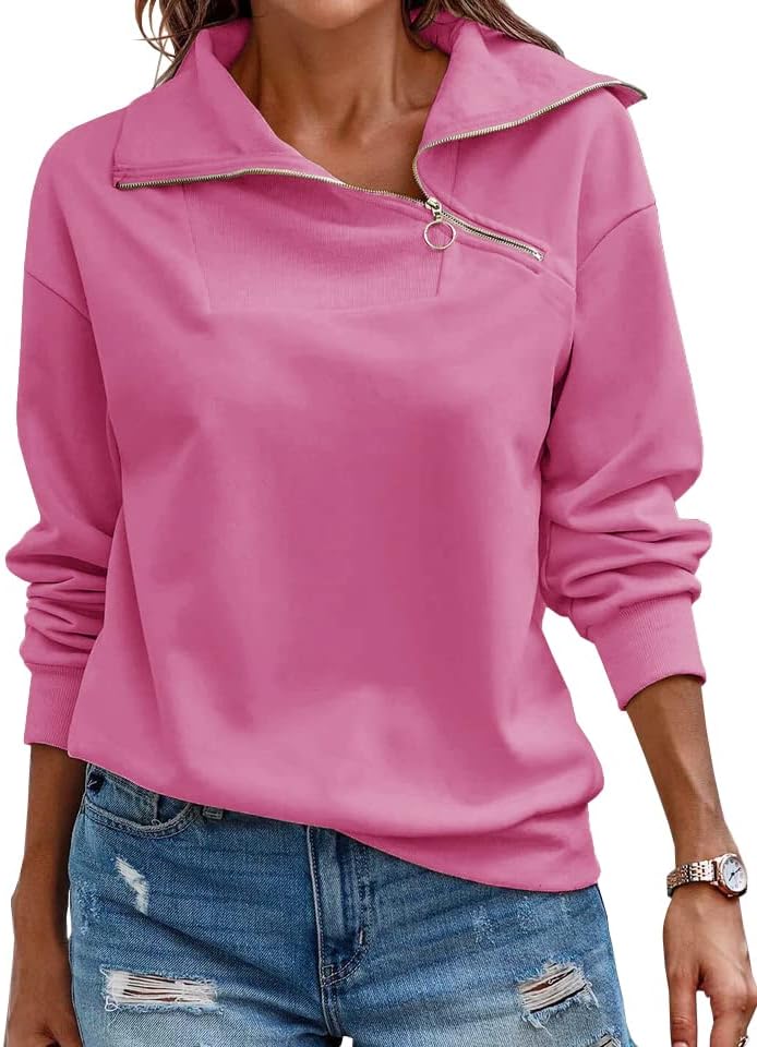 Cozy Zipper Turtleneck Sweatshirt by Fisoew