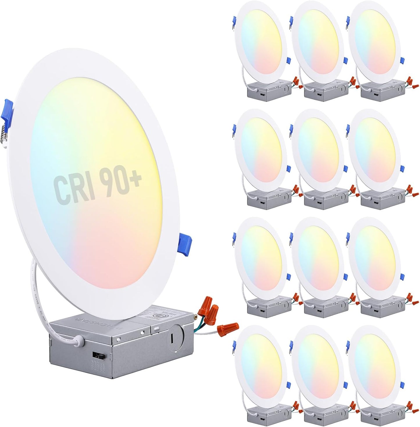 Ultra-Thin 8 Inch LED Recessed Lighting with 5 CCT Options