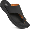 Comfy Arch Support Flip Flops for Women - Split Toe Cushioned Sandals