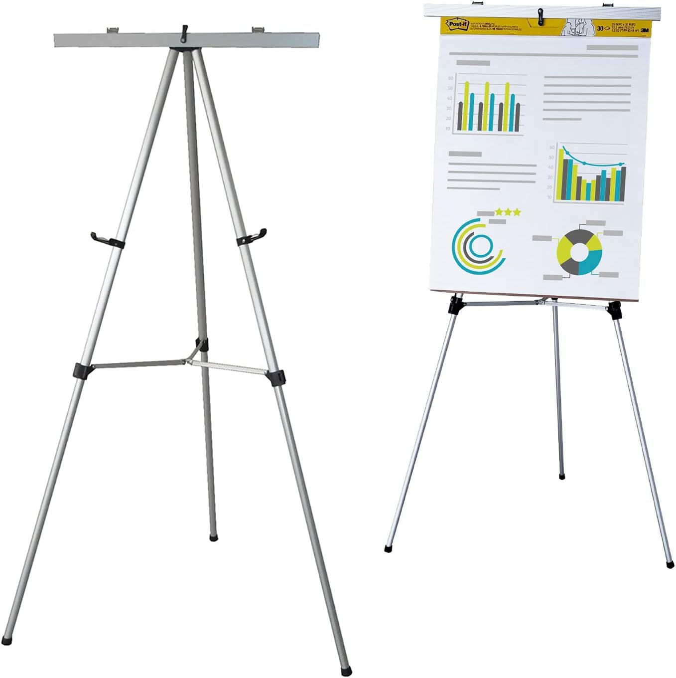 Lightweight Aluminum Flip-Chart Presentation Easel for All Needs