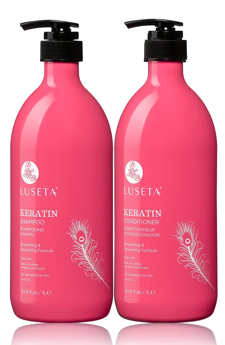 Luseta Keratin Smooth Shampoo and Conditioner Set for Healthy Hair