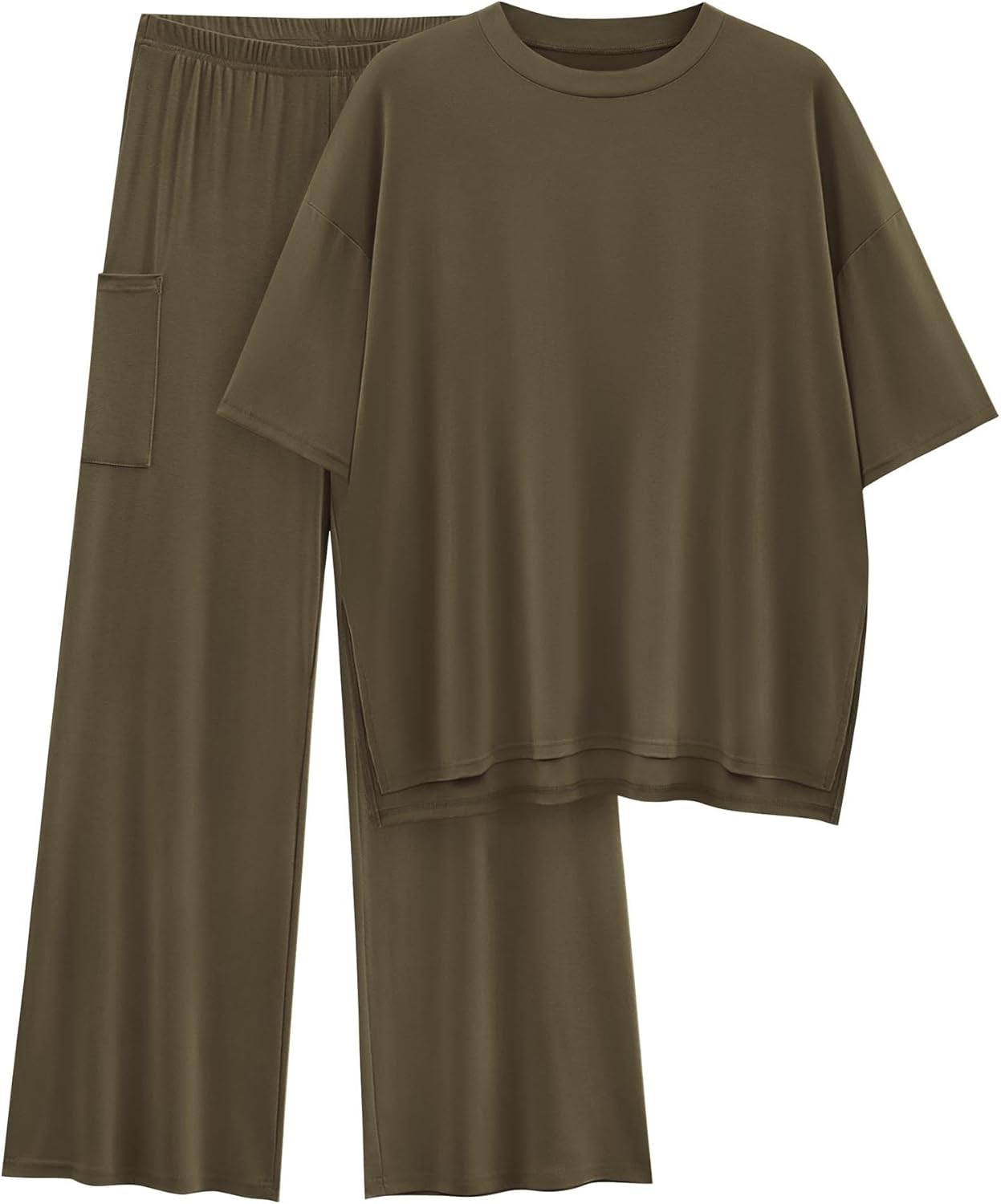 KIRUNDO Womens 2 Piece Outfits for Summer Casual Comfort