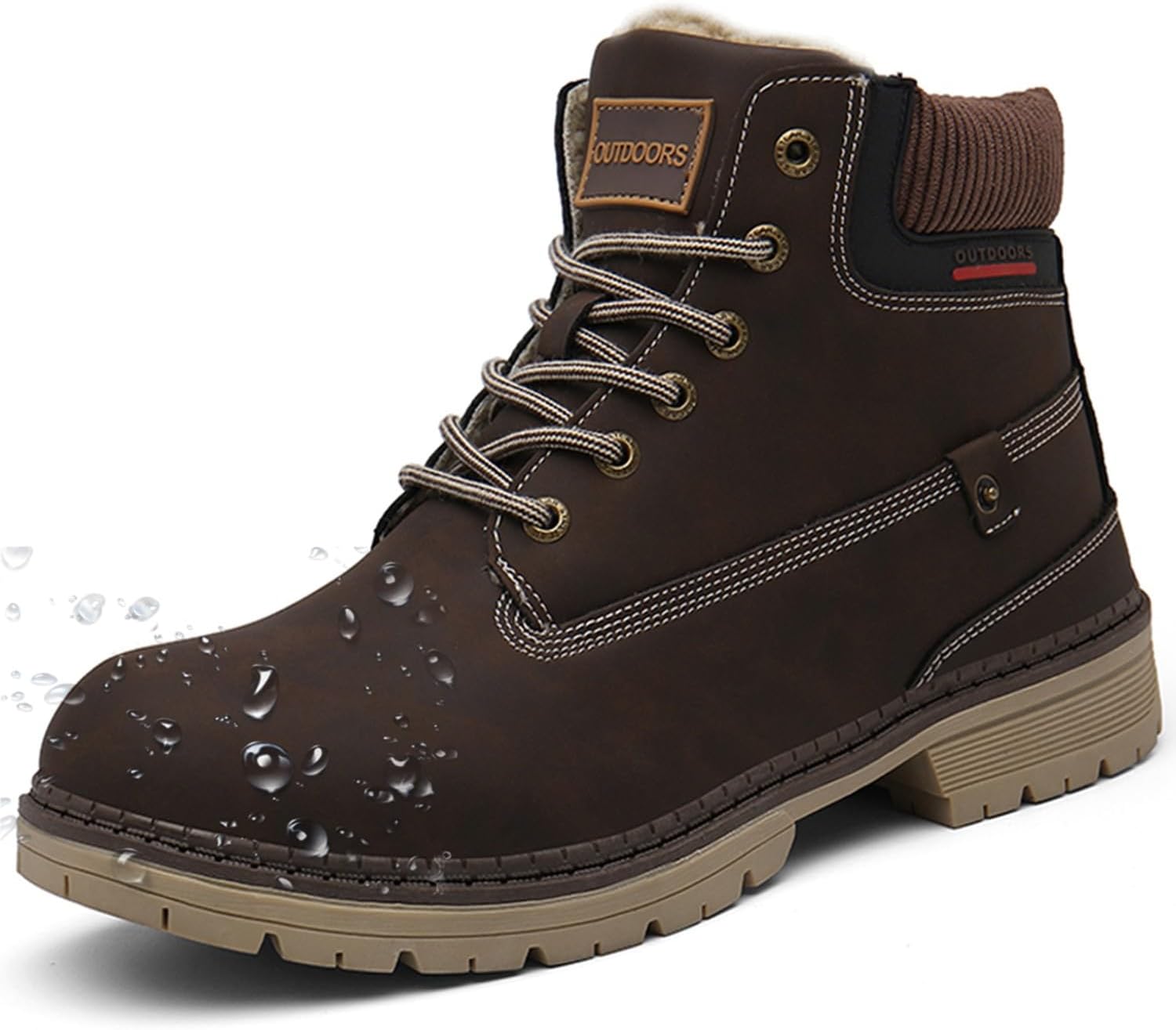 Eagsouni Mens Womens Snow Boots Warm Fur Lined Ankle Booties