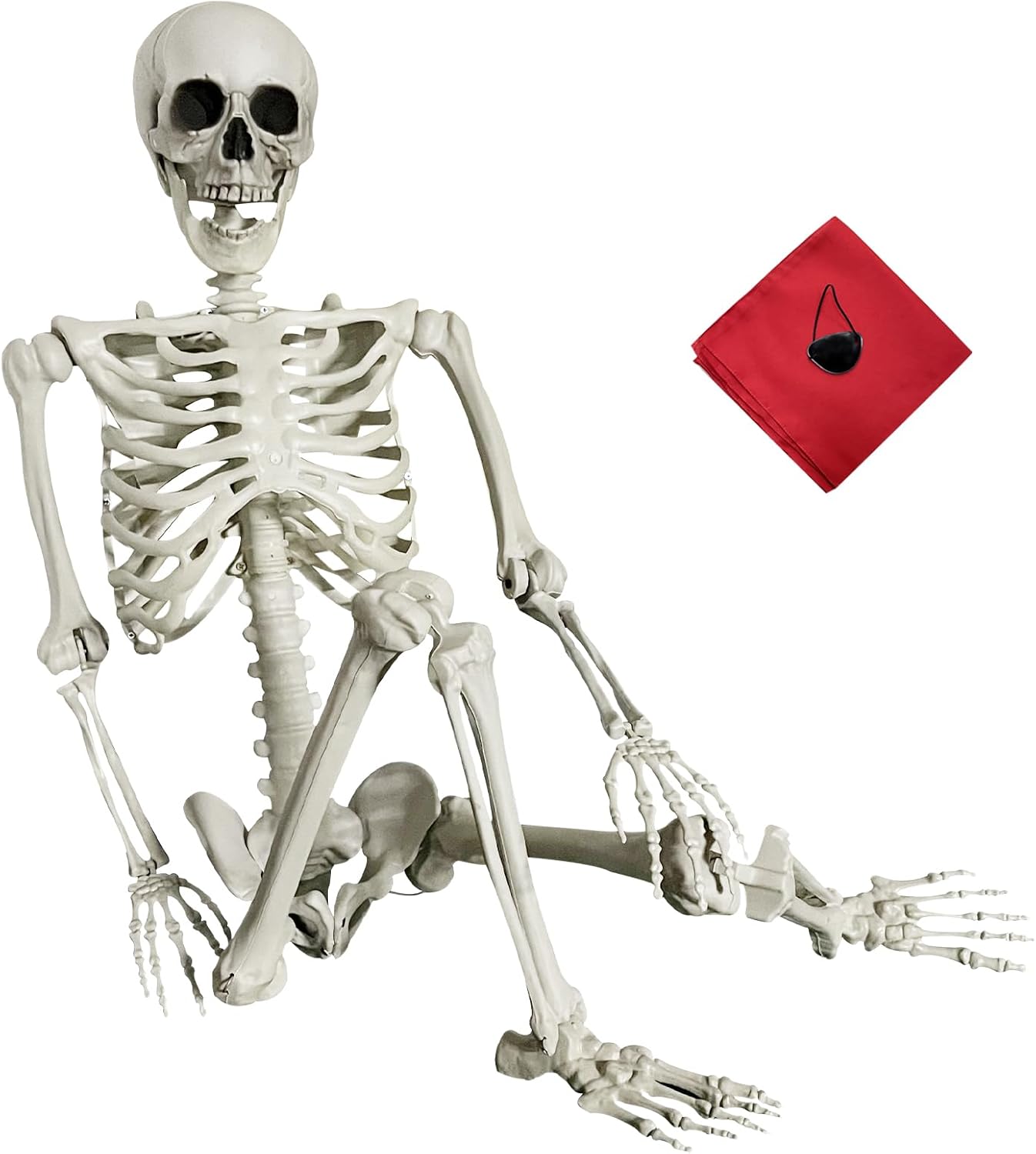 5.4Ft Halloween Skeleton Prop with Realistic Human Bones
