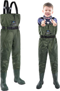 Chest Waders for Kids with Boots - Waterproof Lightweight Waders