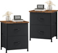 Somdot Nightstand Set of 2 Small Dresser for Bedroom - Space Saving