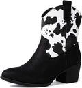Western Cowgirl Short Boots for Women - Comfortable Low Heel Style
