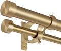 Double Blackout Curtain Rods 72 to 144 in - Adjustable Double Drapery