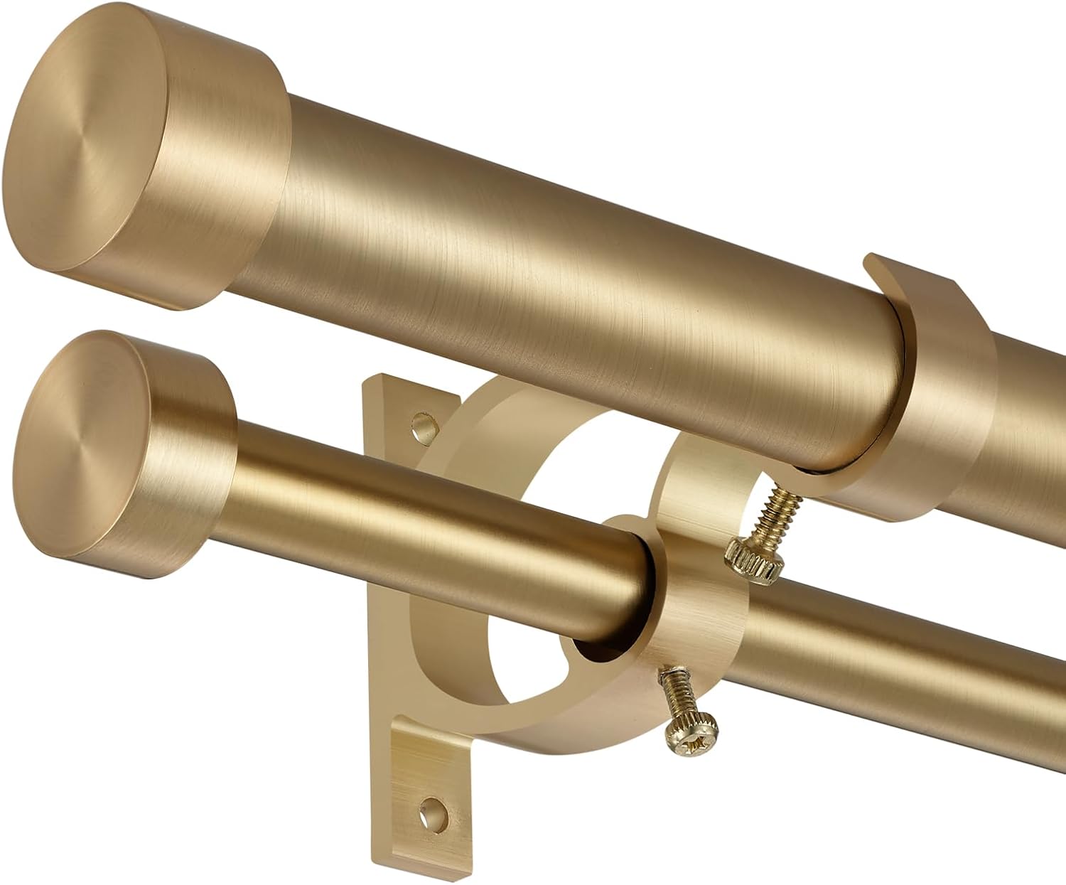 Double Blackout Curtain Rods 72 to 144 Inches for Elegant Drapes