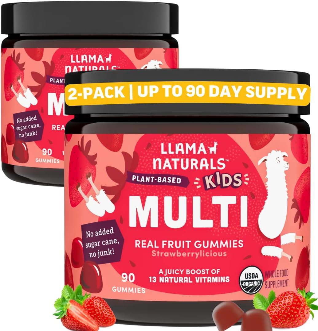 Llama Naturals Kids Multivitamin Gummies for Overall Health