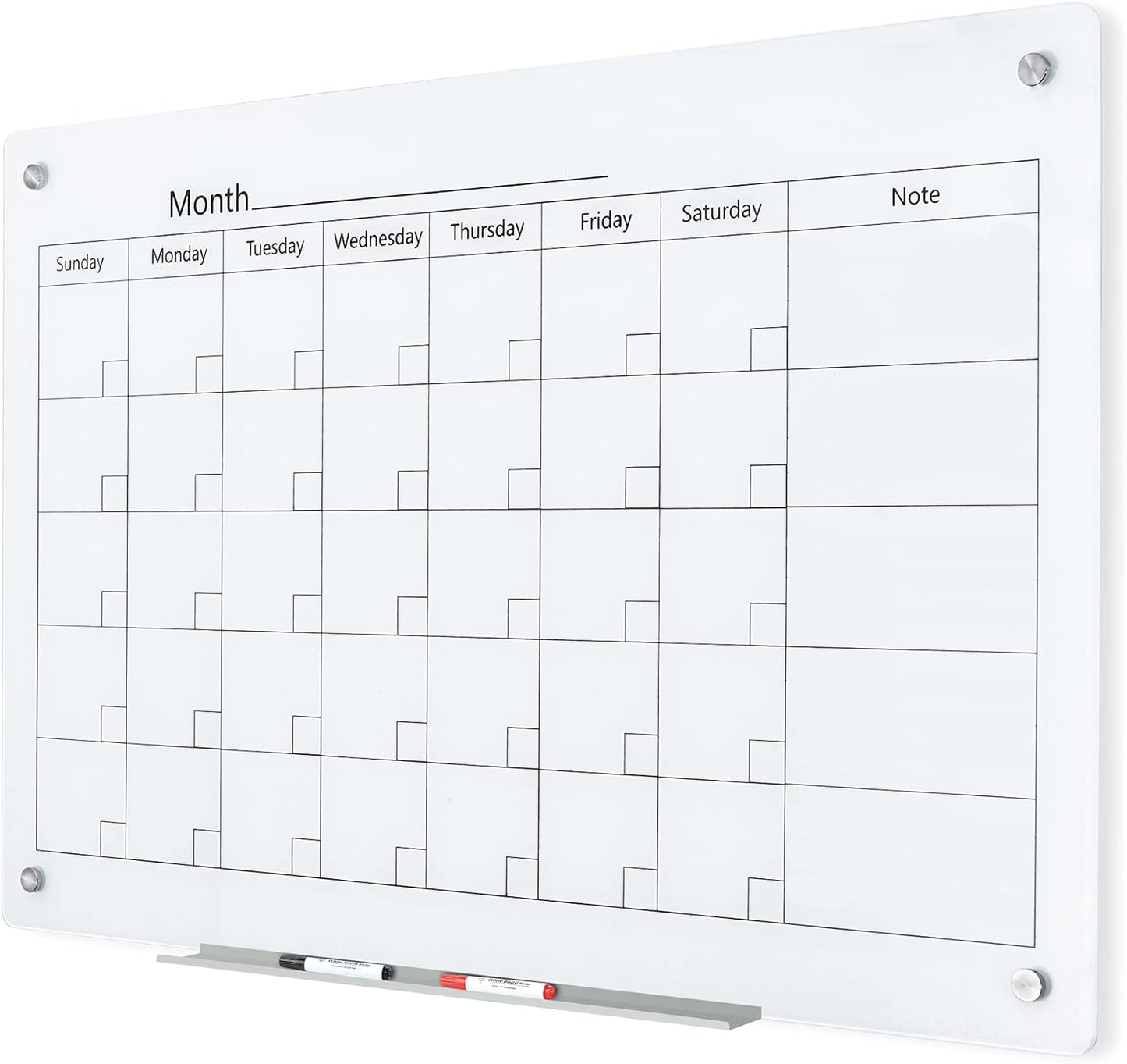 Magnetic Whiteboard Calendar for Home, School, and Office Use