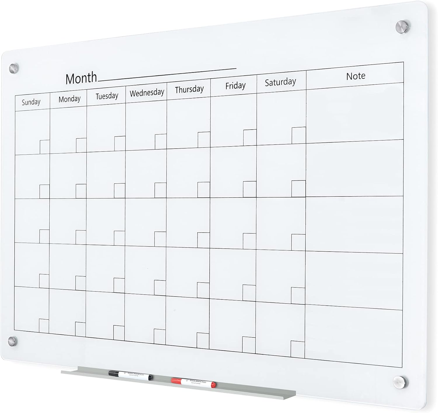 Magnetic Whiteboard Calendar for Home, School, and Office Use