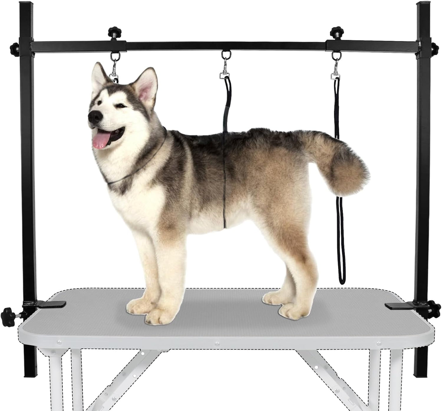 H-Shape Dog Grooming Arm with Adjustable Height and Width